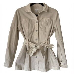 J. Jill Cream Utility Jacket with Belt